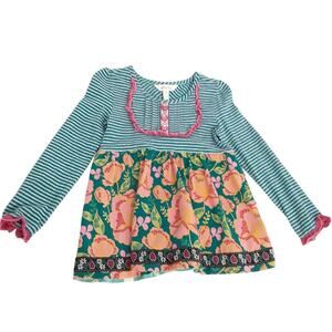 Matilda Jane Once Upon a Time Gallant Tunic Floral Long Sleeve Girls 4 Lagenlook